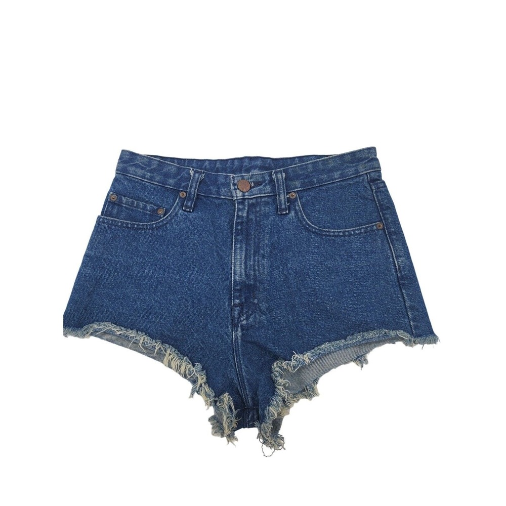 BDG Urban Outfitters Denim Shorts 27 Womens High Rise Raw Hem Medium Wash Bottom
